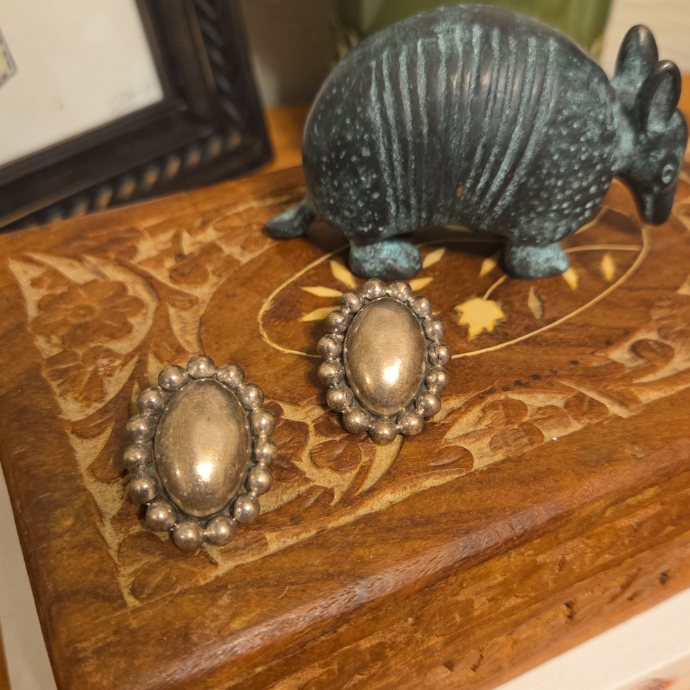 Vintage Silver Clip-On Earrings